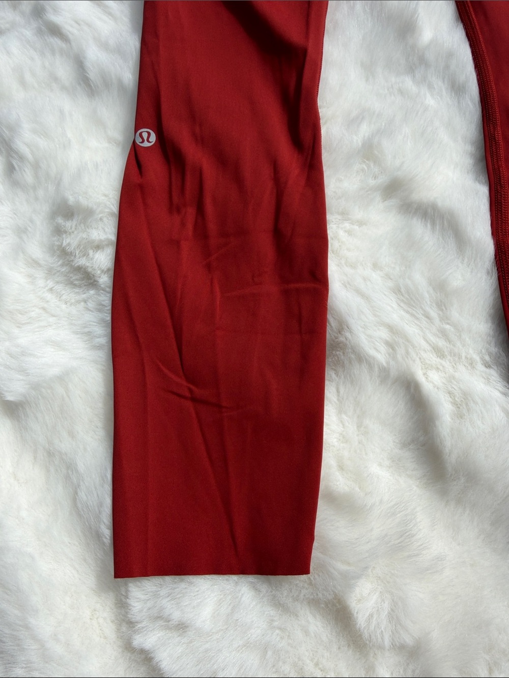 Lululemon fast and free tights leggings burnt orange rust color size 6 - Picture 9 of 11